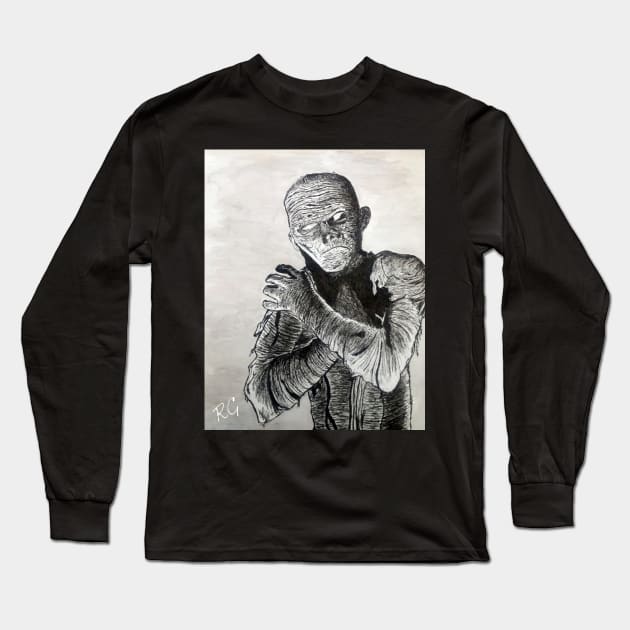 The Mummy Long Sleeve T-Shirt by RG Illustration